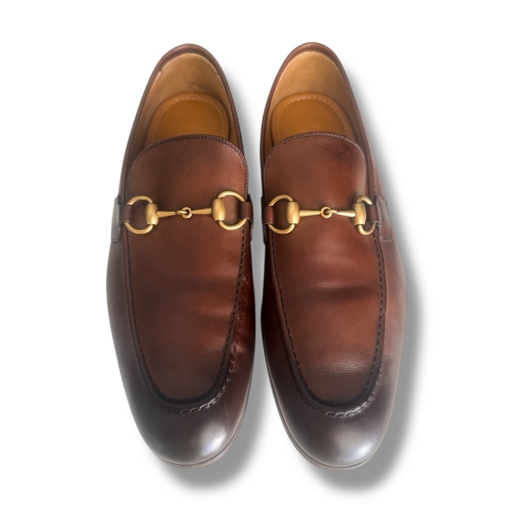 Gucci Brown Leather Horsebit Loafers - Picture 4 of 14